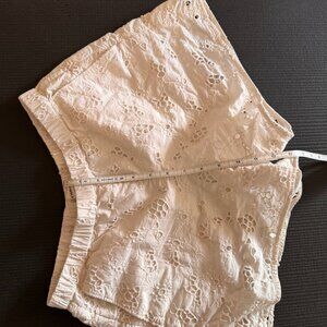 Everlane Eyelet Cotton Shorts - White - Size XS